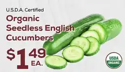 DeCicco & Sons Organic Seedless English Cucumbers offer