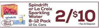 DeCicco & Sons Spindrift or La Croix Sparkling Water 8-12 Pack offer