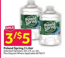 Stop&Shop Poland Spring 3 Liter offer