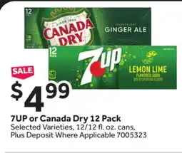 Stop&Shop 7UP or Canada Dry 12 Pack offer