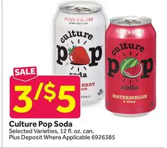 Stop&Shop Culture Pop Soda offer