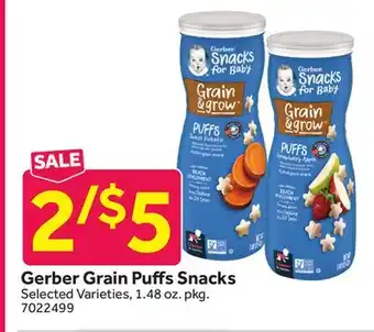 Stop&Shop Gerber Grain Puffs Snacks offer