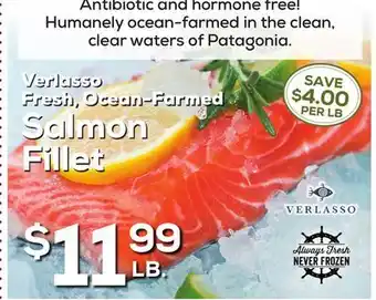 DeCicco & Sons Verlasso Fresh, Ocean-Farmed Salmon Fillet offer