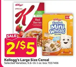 Stop&Shop Kellogg's Large Size Cereal offer