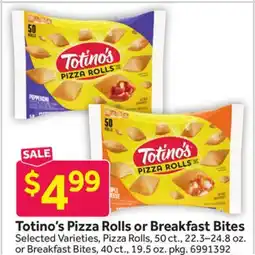 Stop&Shop Totino's Pizza Rolls or Breakfast Bites offer