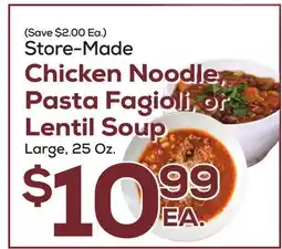 DeCicco & Sons Chicken Noodle, Pasta Fagioli, or Lentil Soup offer