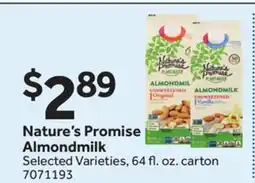 Stop&Shop Nature's Promise Almondmilk offer