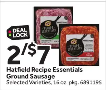 Stop&Shop Hatfield Recipe Essentials Ground Sausage offer