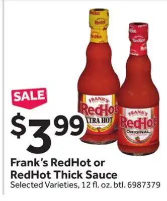 Stop&Shop Frank's RedHot or RedHot Thick Sauce offer