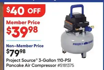 Lowe's 3-Gallon 110-PSI Pancake Air Compressor offer