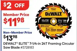 Lowe's ELITE 7-1/4-in 24T Framing Circular Saw Blade offer