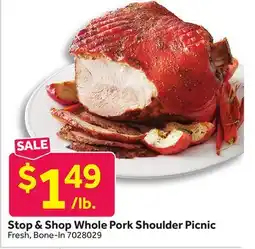 Stop&Shop Stop & Shop Whole Pork Shoulder Picnic offer