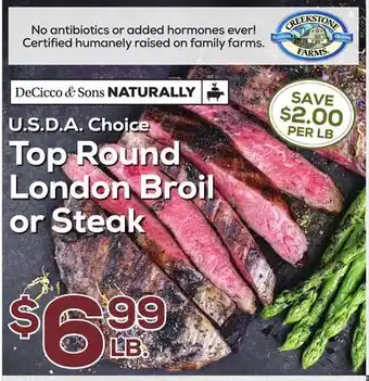 DeCicco & Sons Top Round London Broil or Steak offer