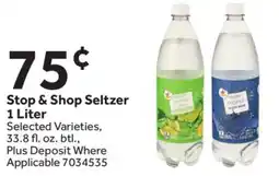 Stop&Shop Stop & Shop Seltzer 1 Liter offer