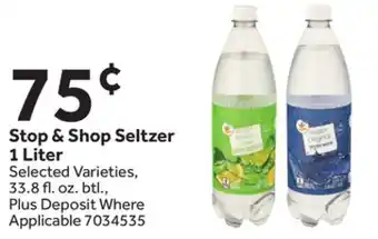 Stop&Shop Stop & Shop Seltzer 1 Liter offer