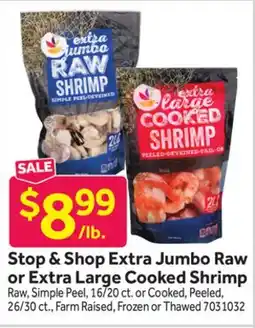 Stop&Shop Stop & Shop Extra Jumbo Raw or Extra Large Cooked Shrimp offer