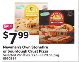 Stop&Shop Newman's Own Stone re or Sourdough Crust Pizza offer