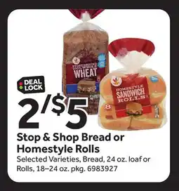 Stop&Shop Stop & Shop Bread or Homestyle Rolls offer