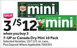 Stop&Shop 7-UP or Canada Dry Mini 10 Pack offer