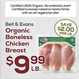 DeCicco & Sons Bell & Evans Organic Boneless Chicken Breast offer