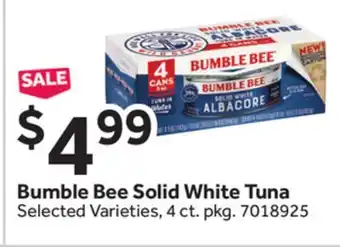 Stop&Shop Bumble Bee Solid White Tuna offer