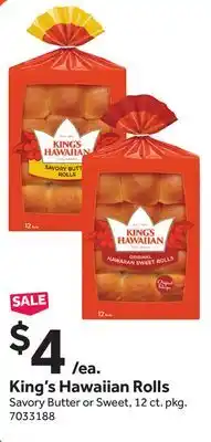 Stop&Shop King's Hawaiian Rolls offer