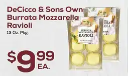 DeCicco & Sons DeCicco & Sons Own Burrata Mozzarella Ravioli offer