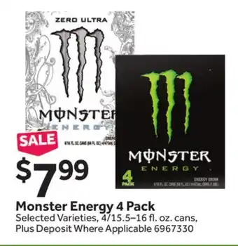 Stop&Shop Monster Energy 4 Pack offer