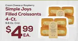 DeCicco & Sons Simple Joys Filled Croissants 4-Ct offer