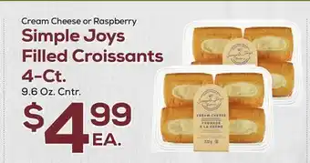 DeCicco & Sons Simple Joys Filled Croissants 4-Ct offer