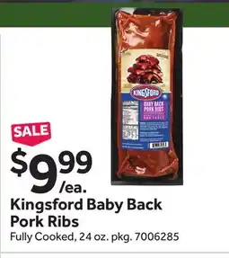 Stop&Shop Kingsford Baby Back Pork Ribs offer