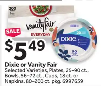 Stop&Shop Dixie or Vanity Fair offer