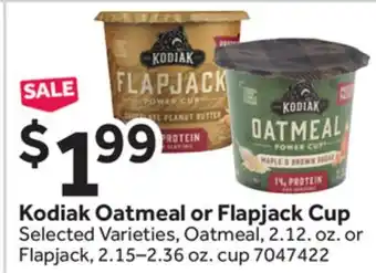 Stop&Shop Kodiak Oatmeal or Flapjack Cup offer