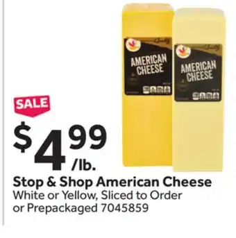 Stop&Shop Stop & Shop American Cheese offer