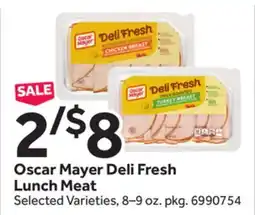 Stop&Shop Oscar Mayer Deli Fresh Lunch Meat offer