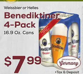 DeCicco & Sons Weissbier or Helles Benediktiner 4-Pack offer