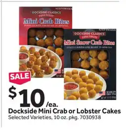 Stop&Shop Dockside Mini Crab or Lobster Cakes offer