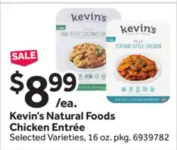 Stop&Shop Kevin's Natural Foods Chicken Entrée offer