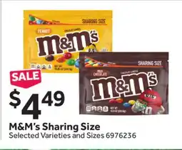 Stop&Shop M&M's Sharing Size offer