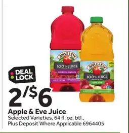 Stop&Shop Apple & Eve Juice offer