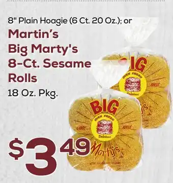 DeCicco & Sons Martin's Big Marty's 8-Ct. Sesame Rolls offer