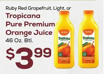 DeCicco & Sons Tropicana Pure Premium Orange Juice offer