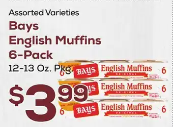 DeCicco & Sons Bays English Muffins 6-Pack offer