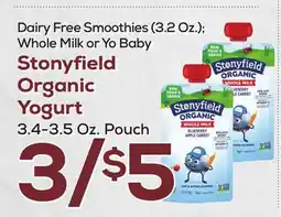 DeCicco & Sons Stonyfield Organic Yogurt 3.4-3.5 Oz. Pouch offer