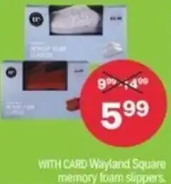 CVS Wayland Square Memory Foam Slippers offer