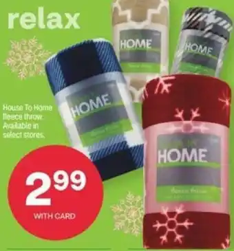 CVS House To Home Fleece Throw offer