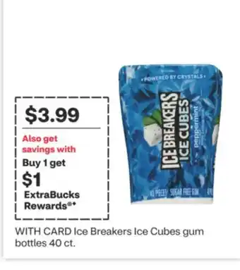 CVS Ice Breakers Ice Cubes gum bottles 40 ct offer