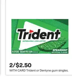 CVS Trident or Dentyne gum singles offer