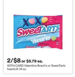 CVS Valentine Brach's or SweeTarts hearts 6-14 oz offer