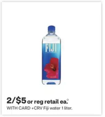 CVS Fiji water 1 liter offer